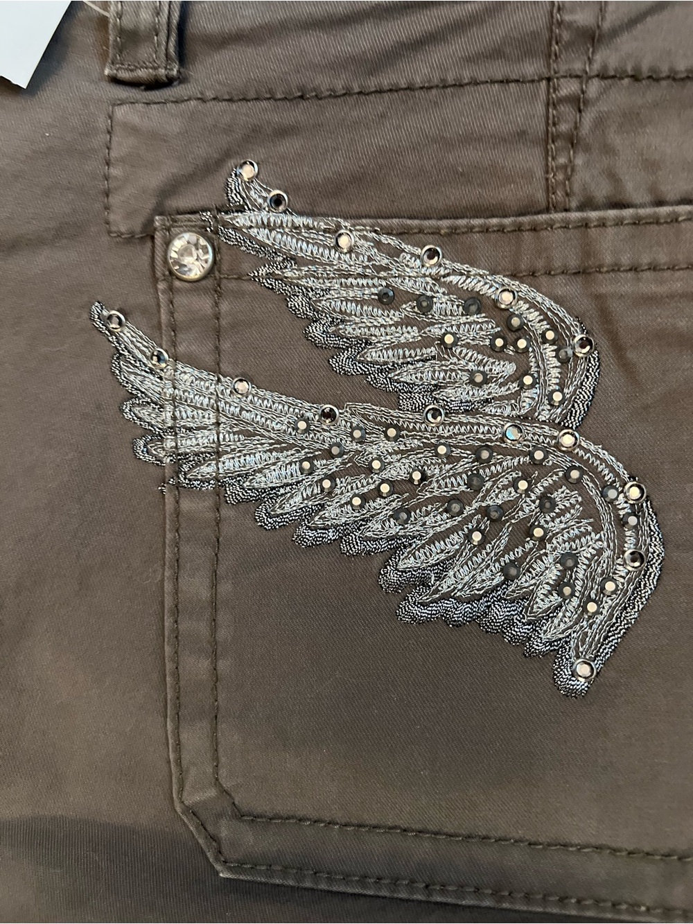 Miss Me Embellished Wing Pocket Shorts NWT Size 31 Western Y2K - Picture 8 of 14